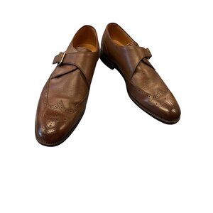 Charles Tyrwhitt Mens Brown Leather Monk Strap Shoes Sz 11 SKU 8947